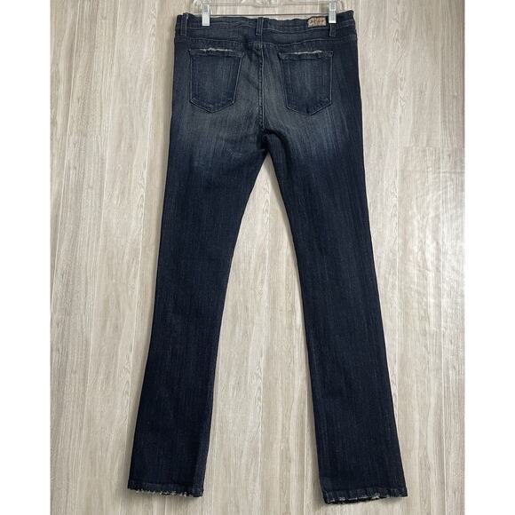 Judy Blue Jeans Women’s Size 1X Dark Wash Stretch Distressed Straight Leg USA - Picture 2 of 14